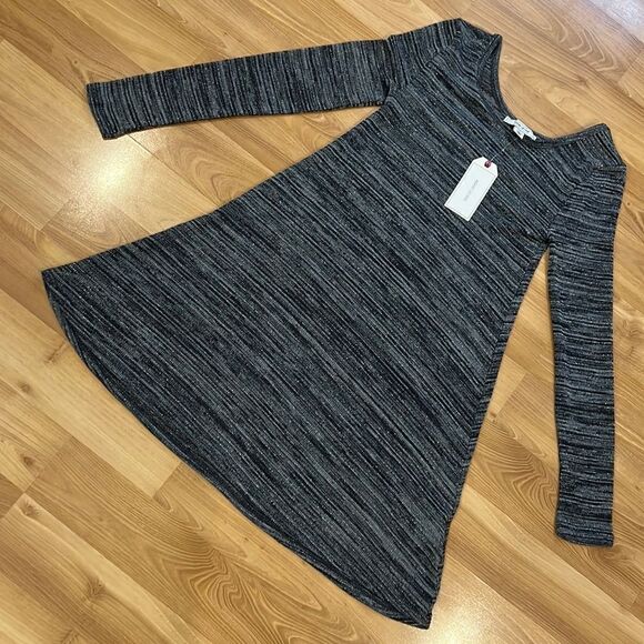 NWT Adam Levine Grey Lurex Sparkly Sweater Dress S - Picture 2 of 11
